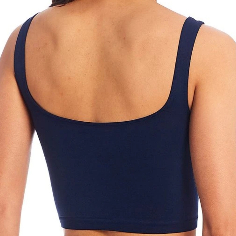 FREE People Scoop Neck Crop in Navy / Brami Bra Tank Top NEW - Picture 2 of 5